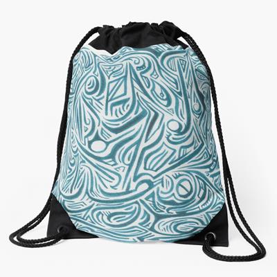 Abstract Blue Drawing