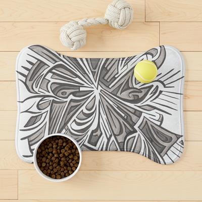 Exploding Grey Abstract Design