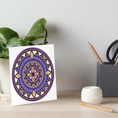 Purple and Gold Mandala