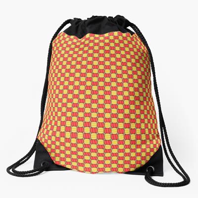 Red and Yellow Eye-Burning Fabric Pattern