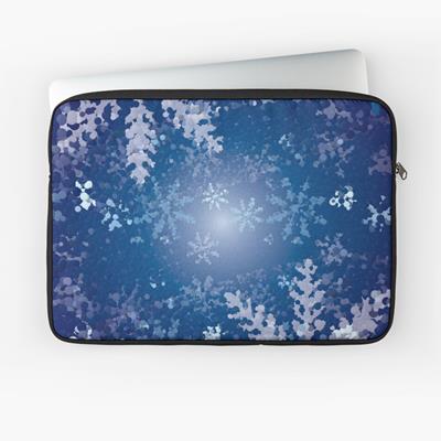 Snowy Blue Christmas Background