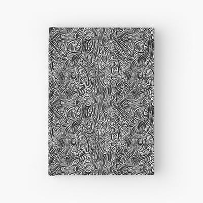 Swirling Abstract Line Art in Black and White