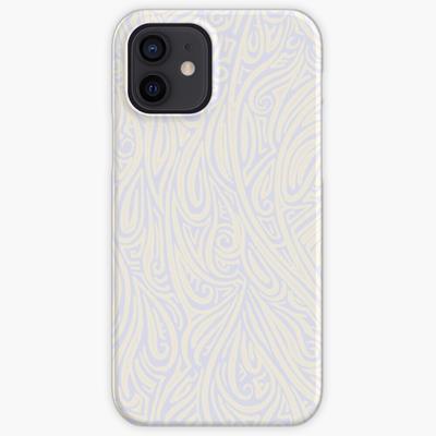 Swirling Abstract Line Art in Pale Lavender