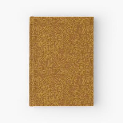 Swirling Abstract Line Art in Shades of Brown