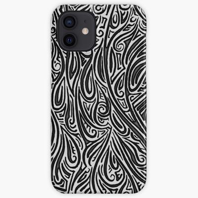Swirling Abstract Line Art in Shades of Grey
